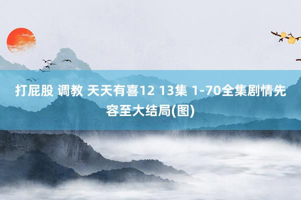 打屁股 调教 天天有喜12 13集 1-70全集剧情先容至大